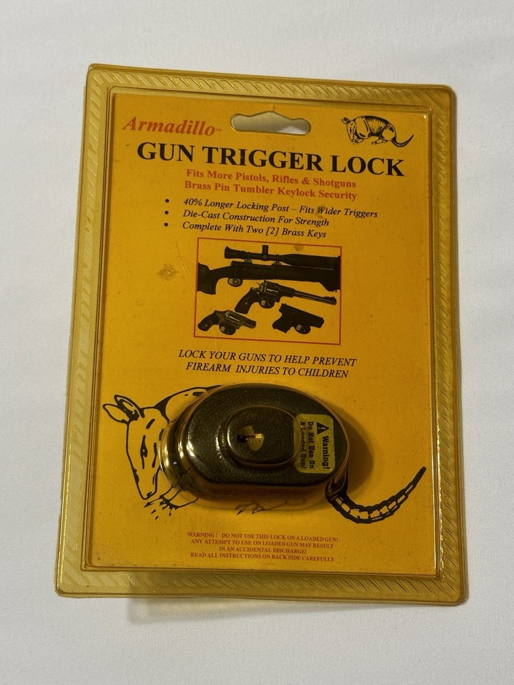 Armadillo Gun Trigger Lock with 2 Keys New In Package
