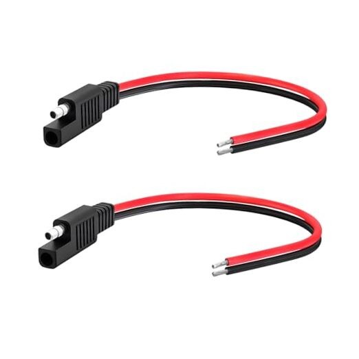 2PCS SAE Connector SAE Extension Cable, 30cm Quick Disconnect Wire 10AWG