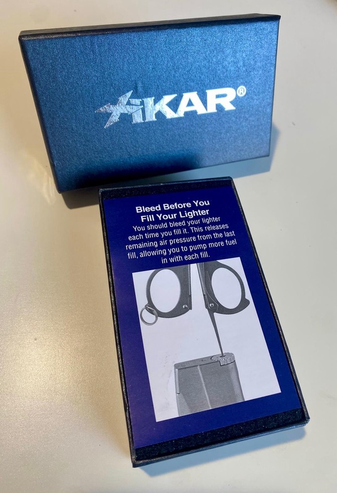 XIKAR Mayflower Cigar Lighter - Windproof Refillable Butane Torch - Rare Design