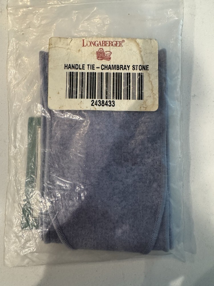 Longaberger  HANDLE TIE Chambray #2438433 NIP