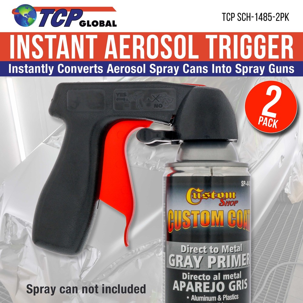 TCP Global Instant Aerosol Trigger - 2 Pack - Ergonomic Design, Universal Fit