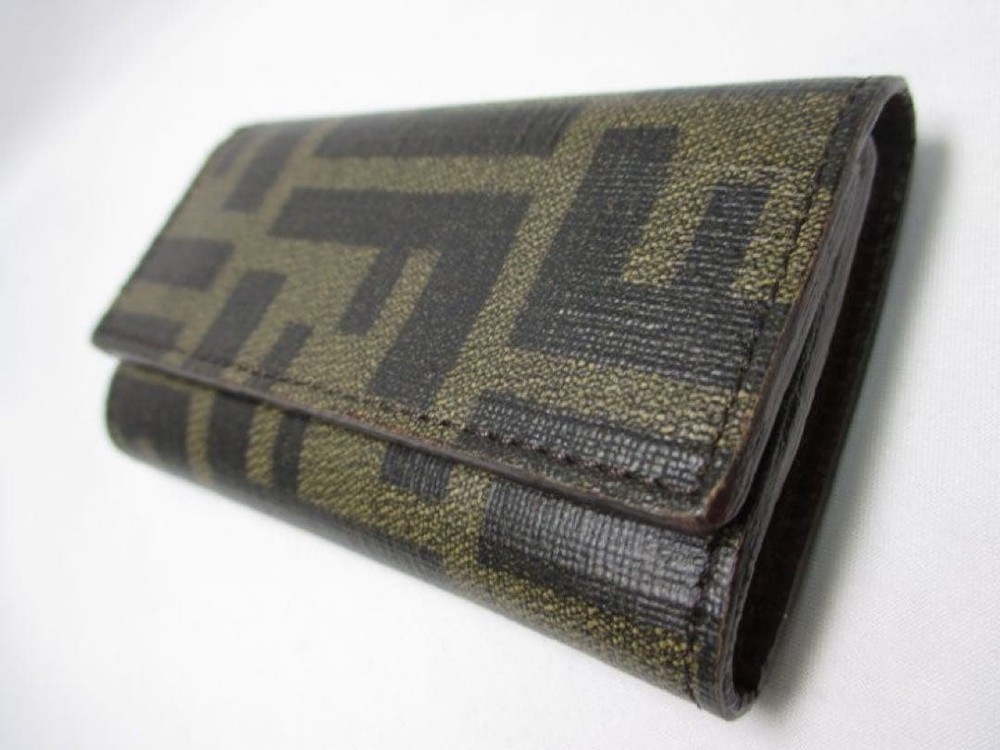 Fendi Zucca Pattern 6-Key Case Excellent Condition Authentic