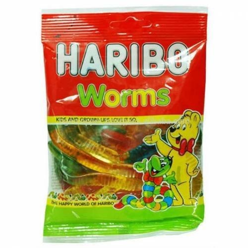 HARIBO Worms 160g - Halal Pack of 4
