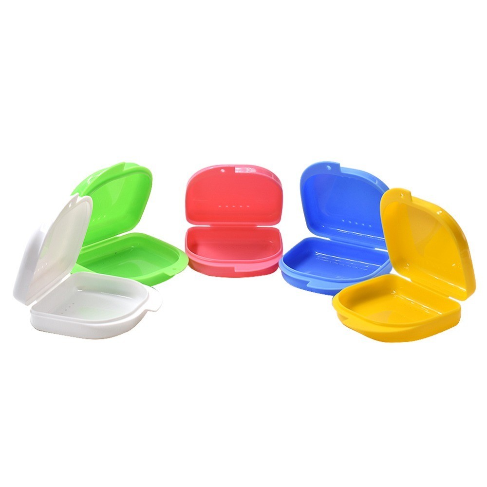 5Pcs Dental Denture Retainer Plastic Storage Case Box Mouthguard Container
