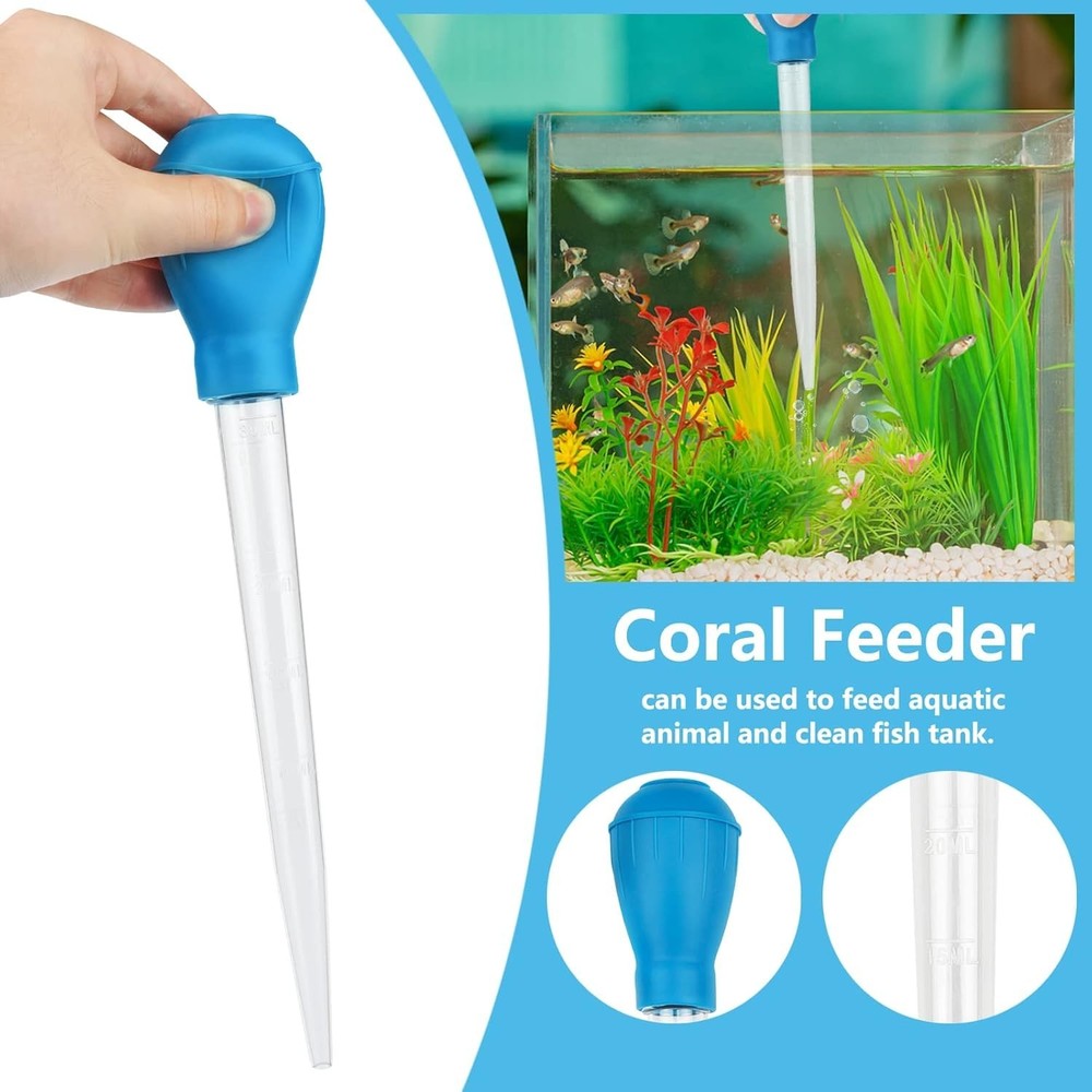 6pcs Aquarium Cleaning Tools Feeder Tools Kit, Plants Cleaner, Algae Scraper New