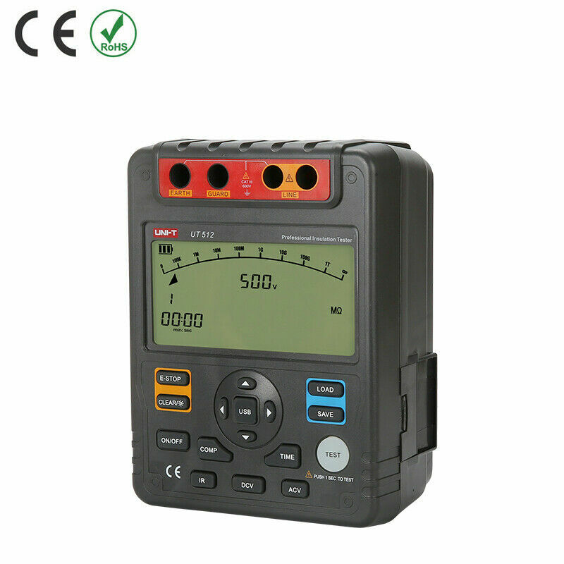UNI-T UT512 Insulation Resistance Testers Voltmeter Auto Range 2500V 100GΩ ✦Kd