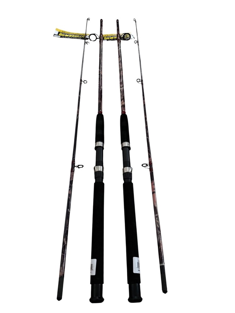 2 LOT HT Cat Hunter Spinning Rod 7ft 2pc CHS702MH