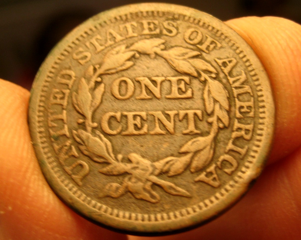 1854 LARGE CENT ~ Fine