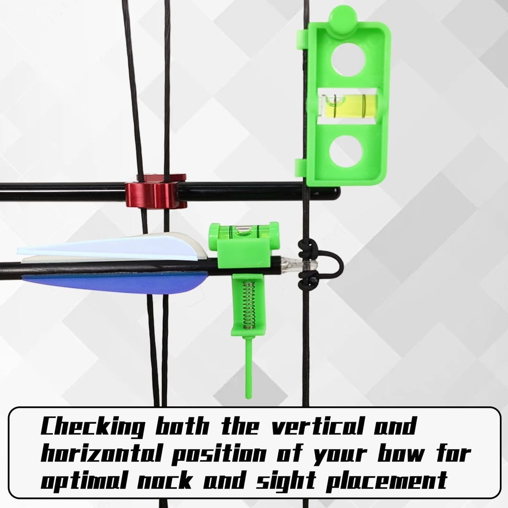 LONGBOWMAKER Archery Bow Level Combo Kit for Compound Bows – Easy to green