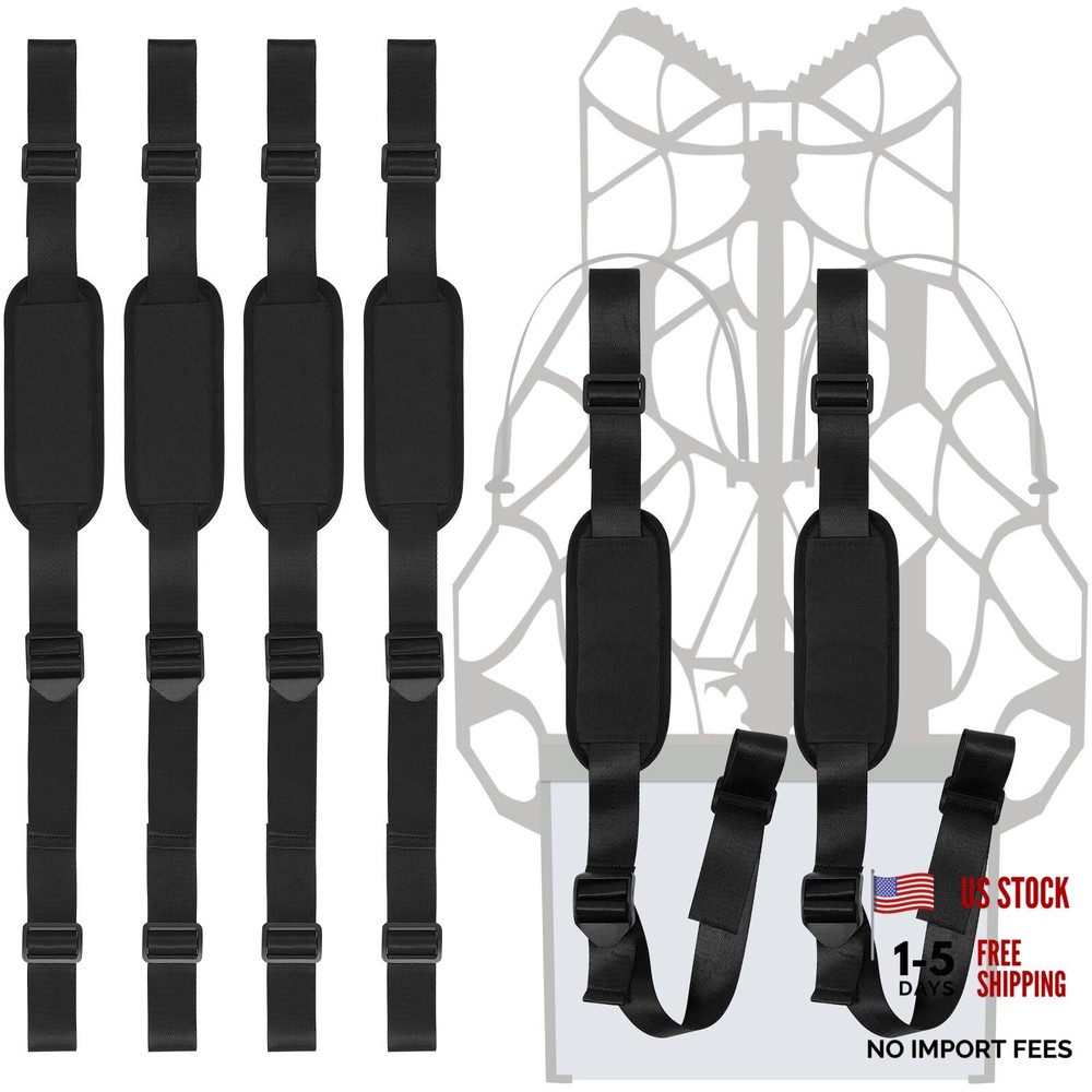 4 Pcs Tree Stand Backpack Straps Carrying Shoulder Strap Treestand black