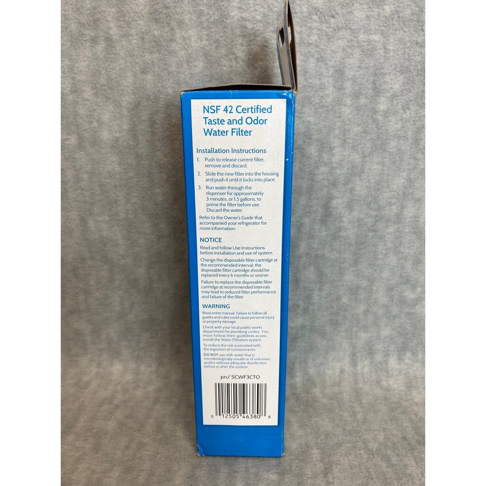 Smart Choice WF3CB & ULTRAWF Refrigerator Water Filter Certified by Frigidaire