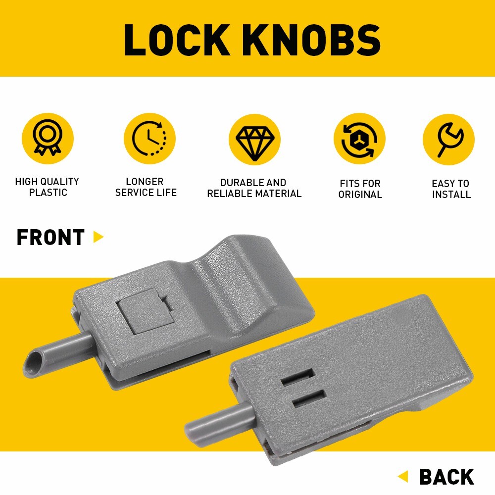4PCS Door Lock Knobs Front/Rear for 2007-2013 Chevy Silverado GMC Yukon Escalade