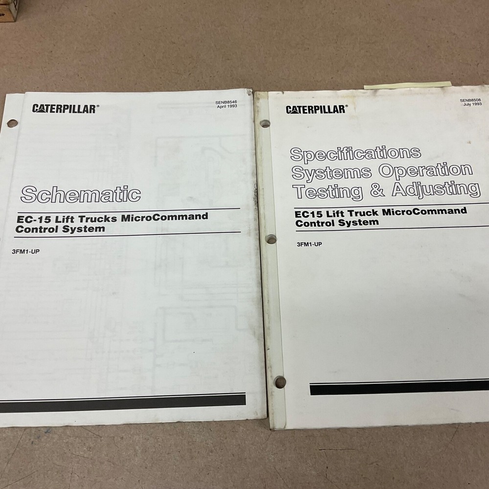 CAT Caterpillar EC-15 SCHEMATIC & MICROCOMMAND CONTROL SERVICE MANUAL FORKLIFT