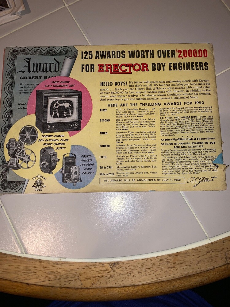 Vintage 1949 American Flyer Erector Catalog
