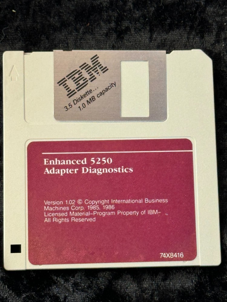 IBM Enhanced 5250 Adapter Diagnostics Ver 1.02 - 3.5 Media
