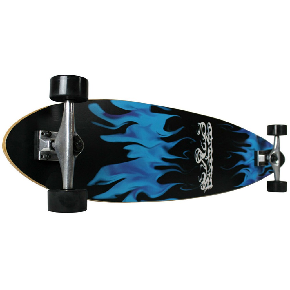 Krown - Pin Tail Blue Flame Longboard