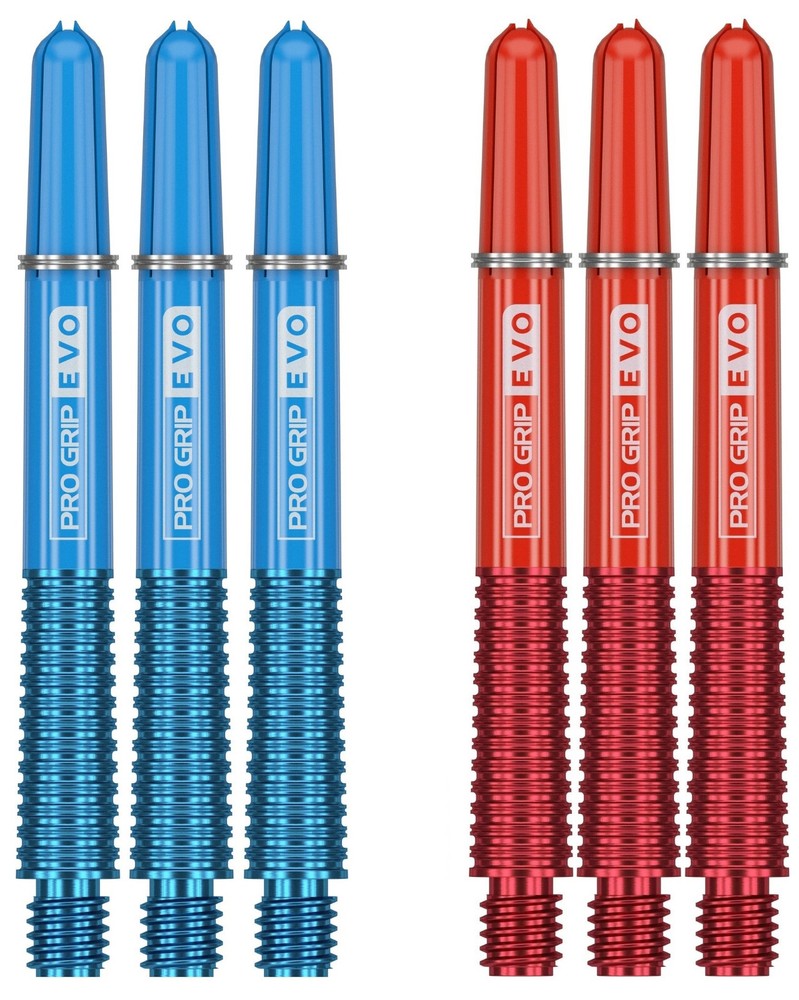 2 Sets Target Pro Grip Evo Medium Dart Shafts – Ships w/ Tracking – Blue Red