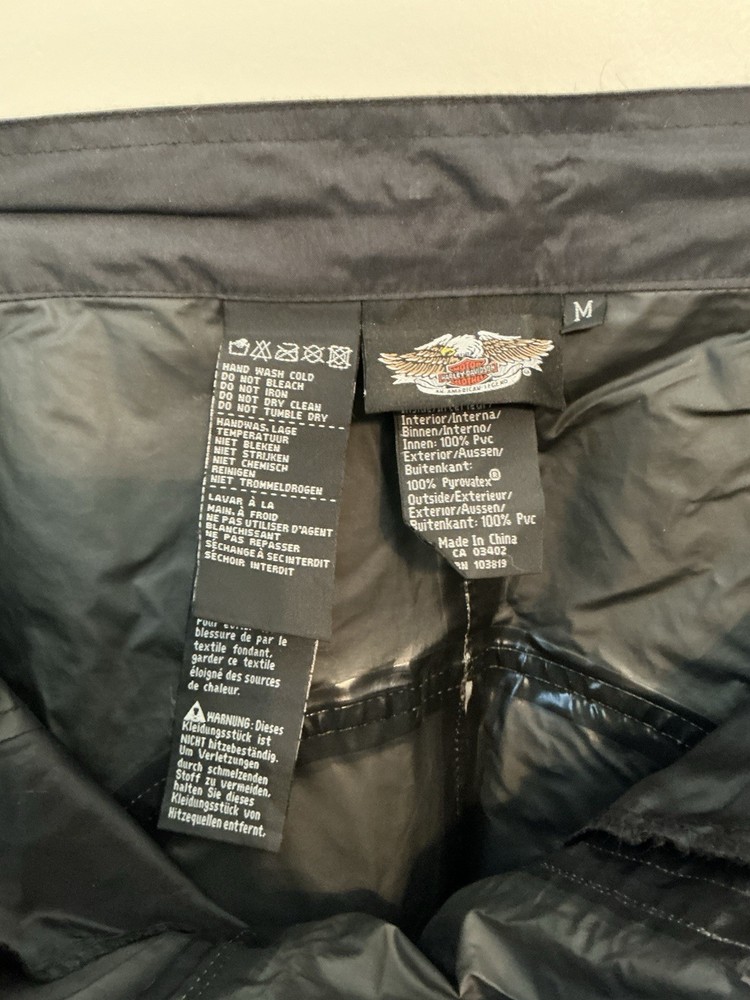 ￼ Harley‘S Davison ￼Two-Piece Rain Suit (Size Medium )