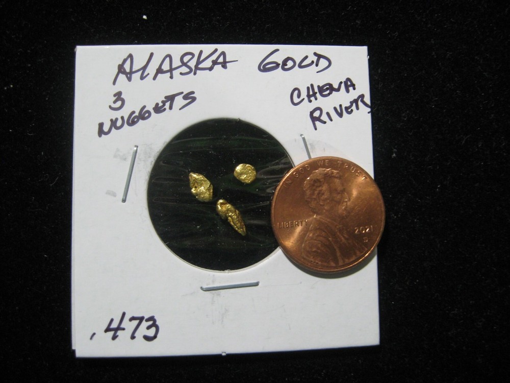 ALASKA GOLD NUGGET .473 GRAM CHENA RIVER AREA