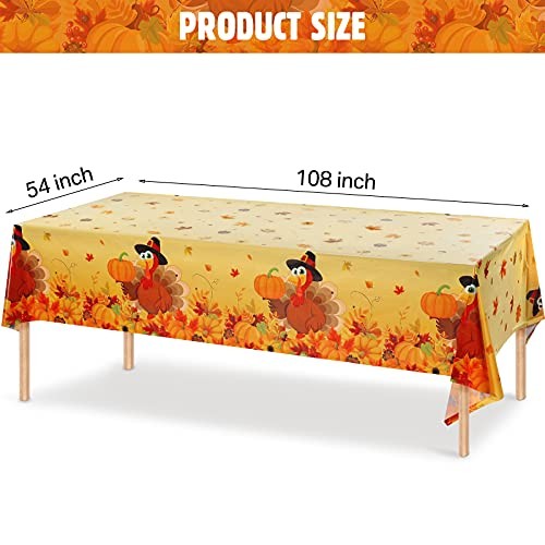 Pieces Thanksgiving Tablecloths Fall Leaf Tablecovers Turkey Tablecloth 3