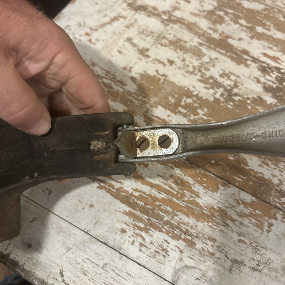 antique Vaughn can opener punch style barware