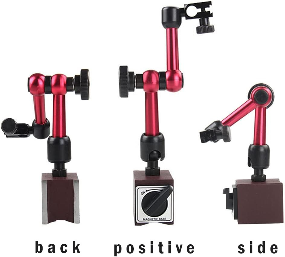 Red Adjustable Magnetic Base Holder for Digital Dial Indicator Stand