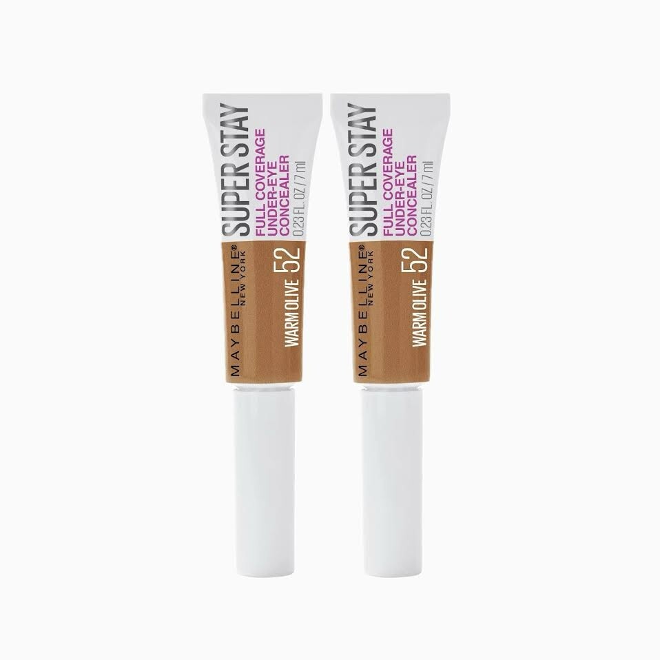 Maybelline Super Stay Full Coverage Under-Eye Concealer 52 Warm Olive, 2 pack