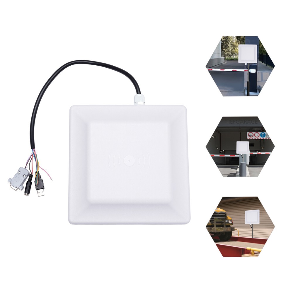UHF RFID Long Range Card Reader 5M 8dbi Antenna Parking System Access Control US
