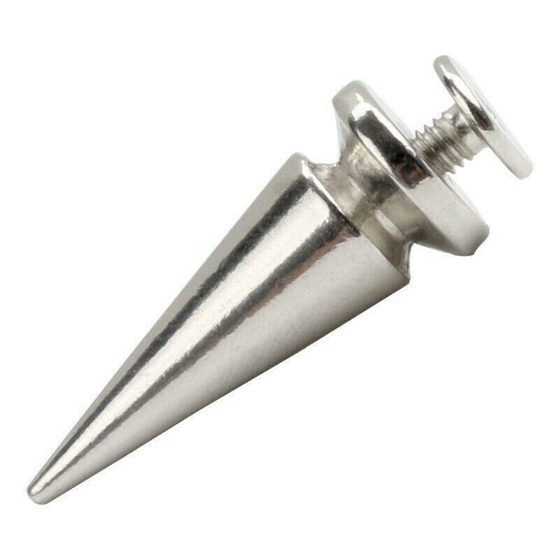 20PCS Silvery Cone Spikes Metallic Screw Back Studs Craft Cool Rivets Punk