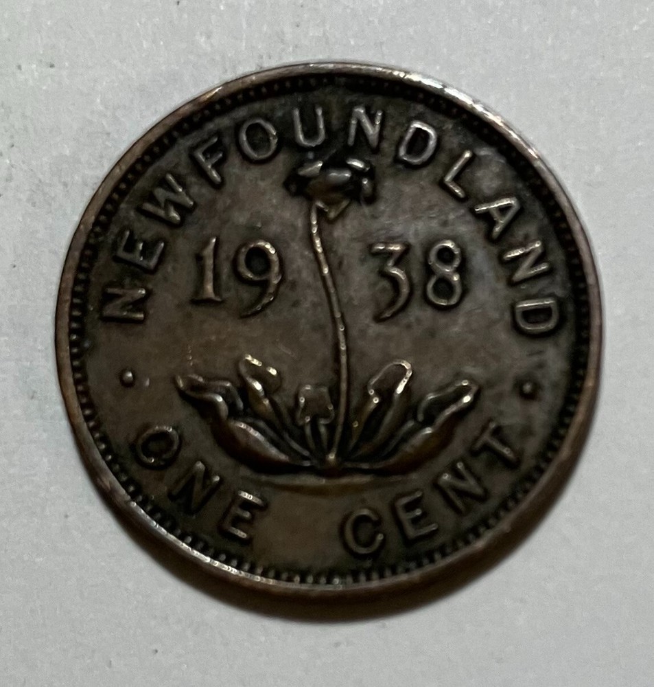 1938 Newfoundland Small One Cent Penny