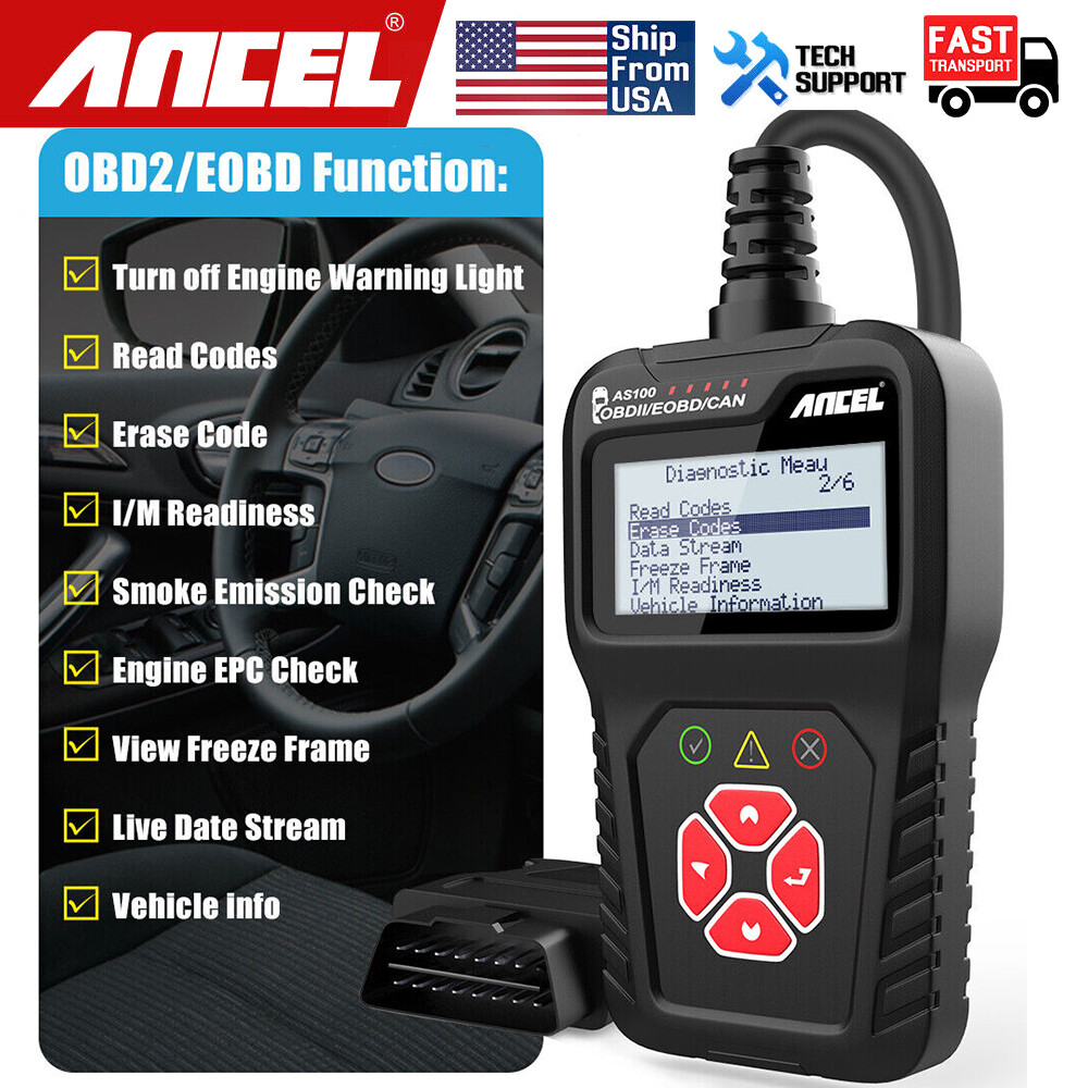 ANCEL AS100 OBD2 Car Scanner Code Reader Diagnostic Tool Engine Fault Check