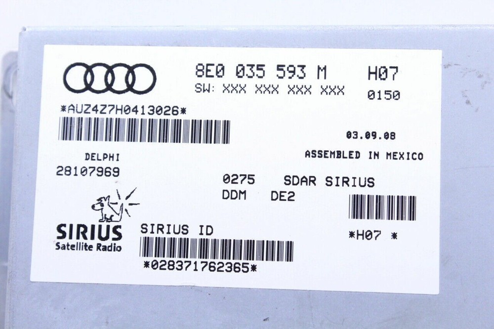 2009 Audi Volkswagen Satellite Control Module OEM
