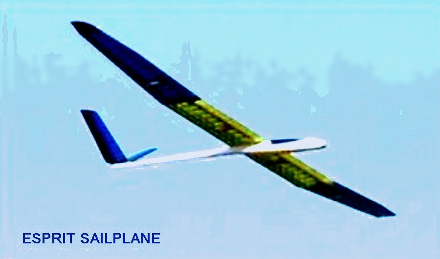 Printed RC plans & Patterns + Instructions ESPRIT FLYING SAILPLANE Span 84"