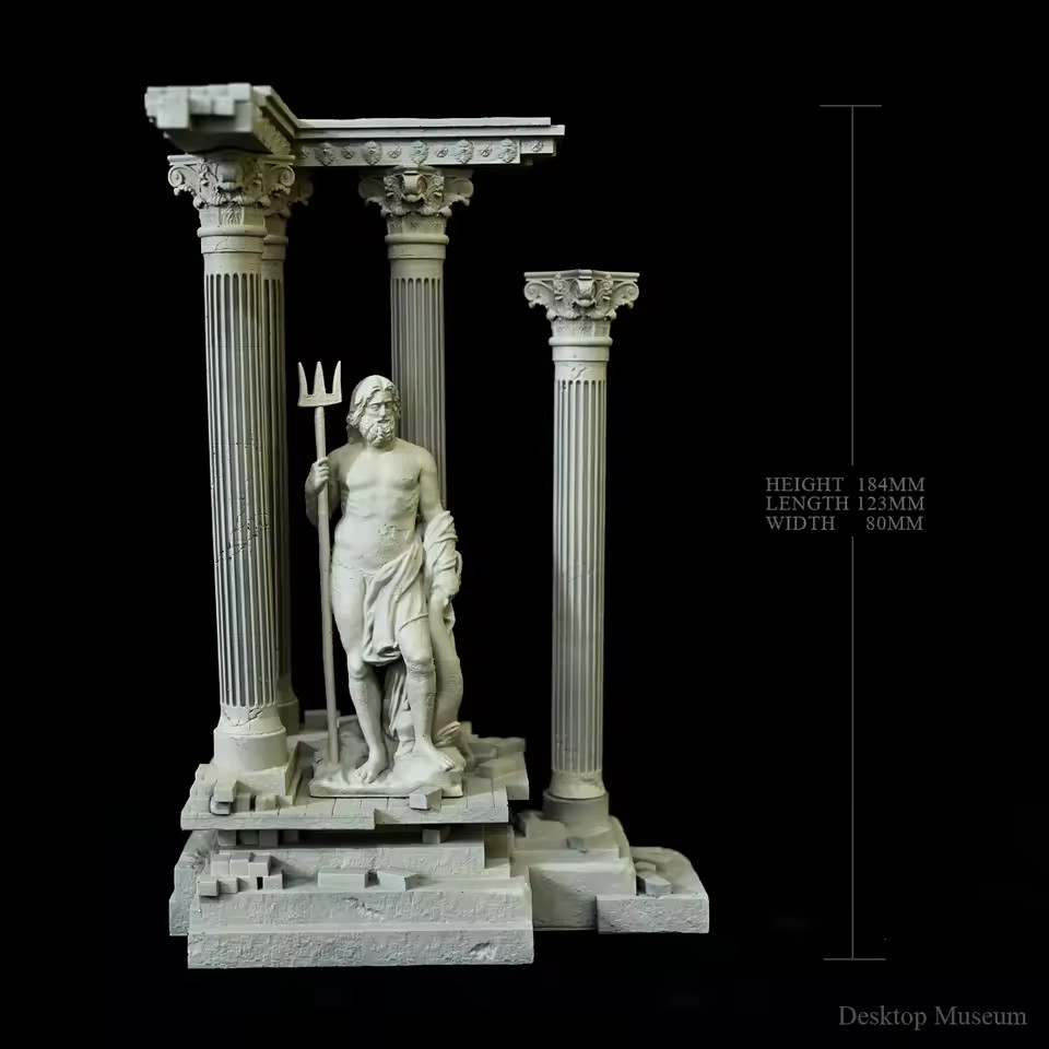Fish Tank Decorations Water Feature Greek Column 3 pieces
