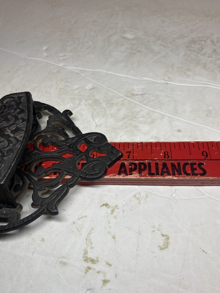 Vintage Cast Iron Double Pocket Match Safe Holder