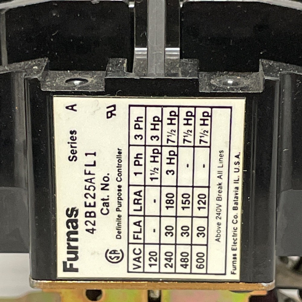 Furnas Siemens 42BE25AFL1 Definite Purpose Controller 120 VAC Coil 30 FLA