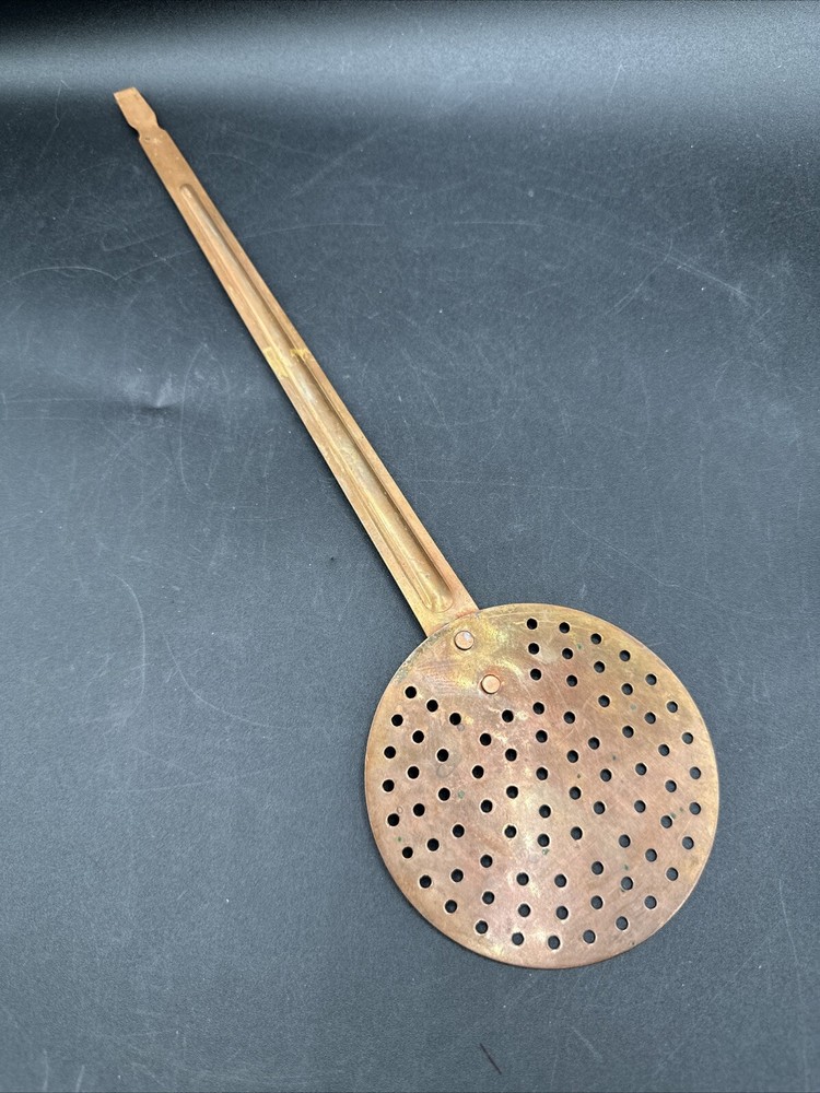 Vintage Copper Strainer Cooking Utensil