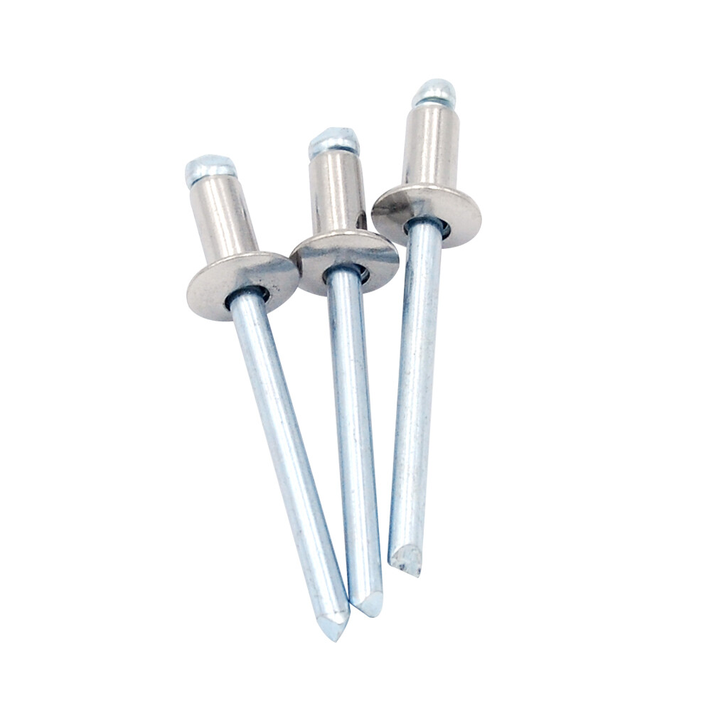 100pcs Stainless Steel Open End Domed Head Blind Pop Rivets M4.8 Diameter