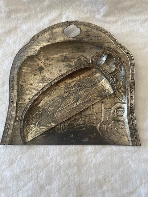 Vintage Silver Plated Embossed Crumb Catcher & Scraper Tray
