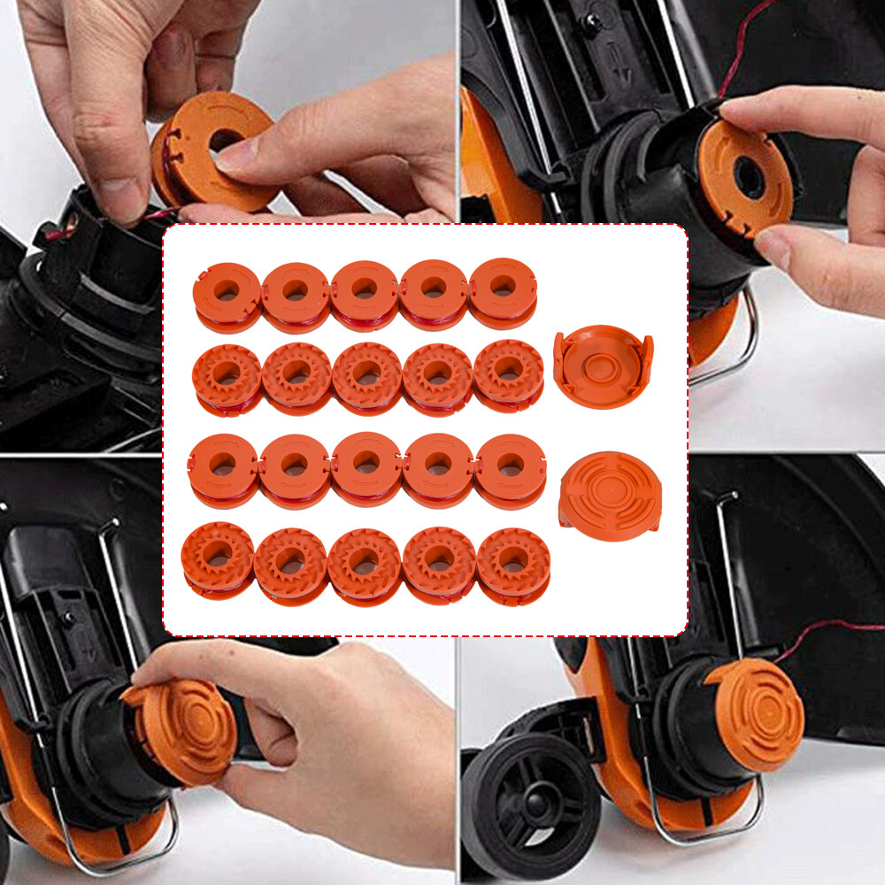 For WORX WA0010 Replacement Spool Line For Grass Trimmer Edger 10ft Cap Cover