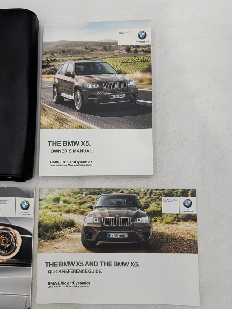 2012 Bmw X5 Owners Manual With Quick Reference Guide & Case