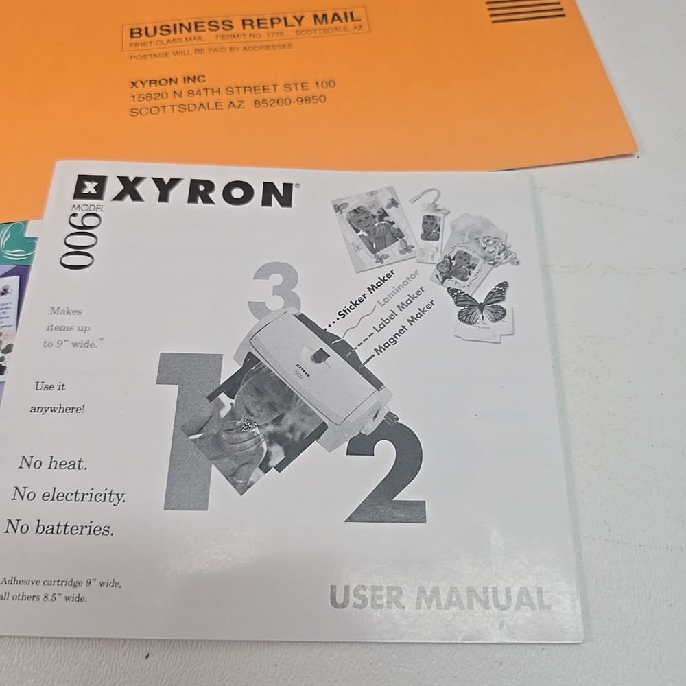 Xyron Model 900 Laminator Laminating Sticker Making Machine Label