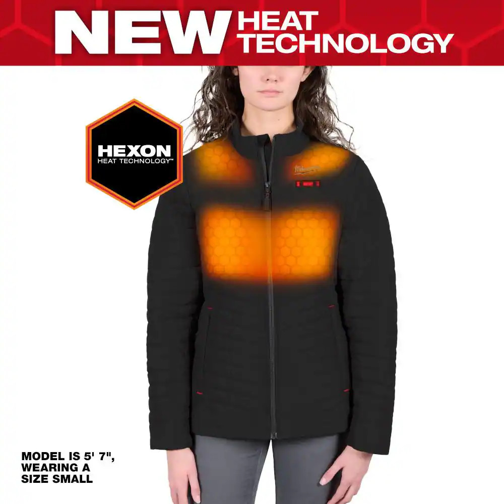 Women's Medium M12 12-Volt Lithium-Ion Cordless AXIS Black Heated Jacket Kit