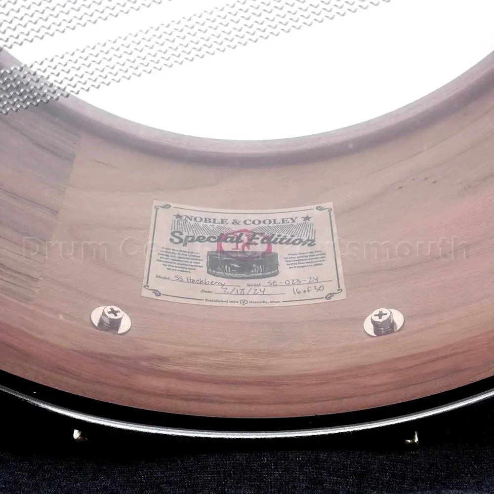 Noble & Cooley Solid Shell Classic Hackberry Snare Drum 14x8 Espresso Satin