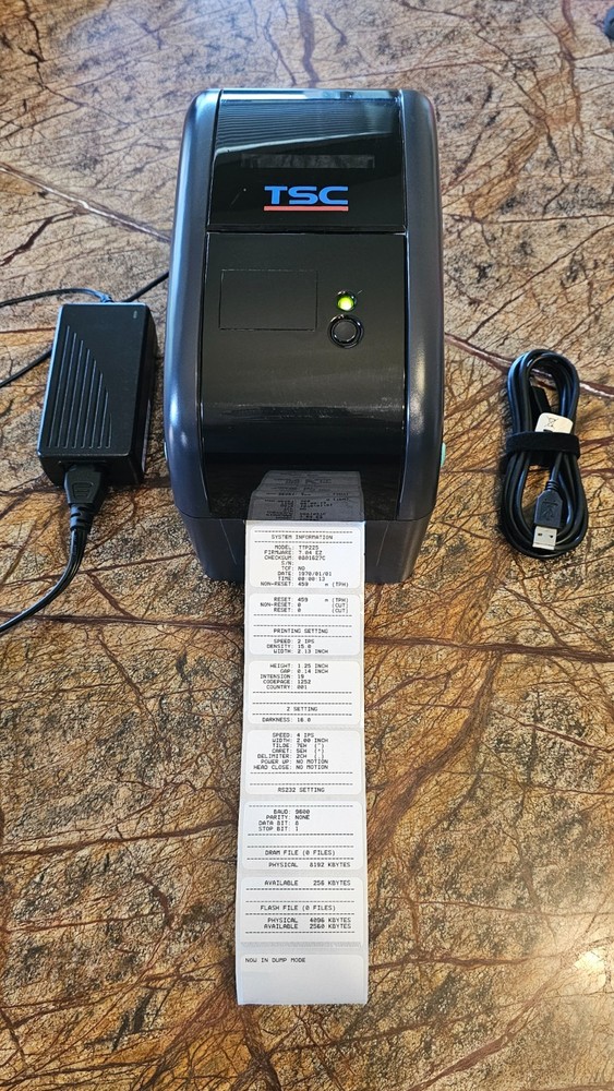 TSC TTP-225 Barcode USB Thermal Label Printer - Complete