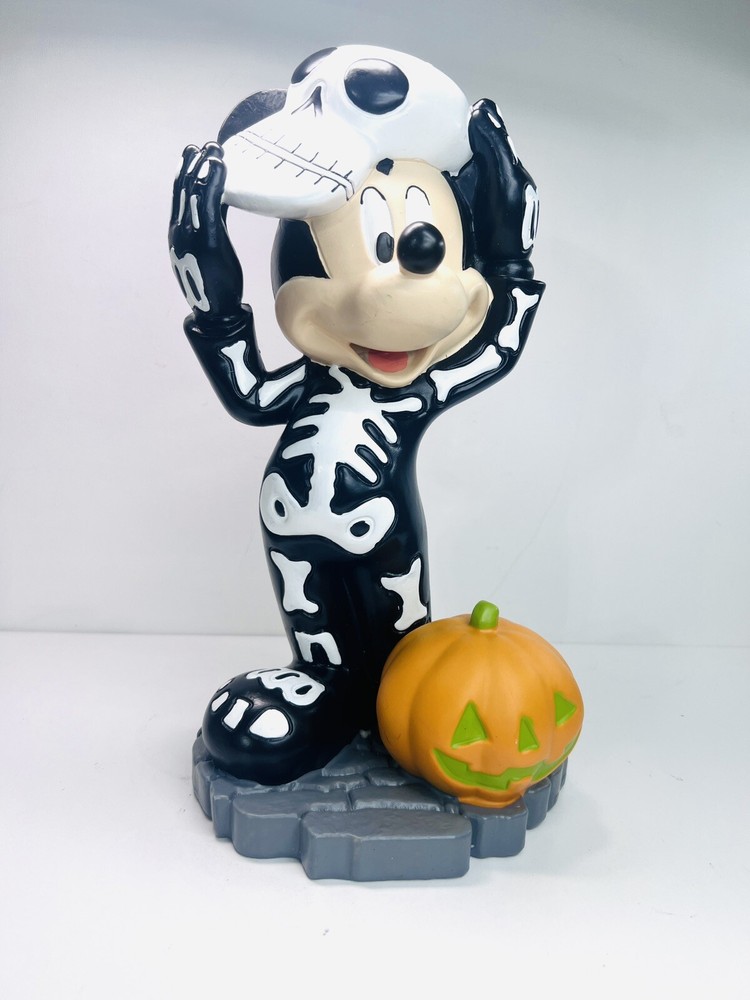 Disney Mickey Mouse Skeleton Halloween Statue Figure Decoration