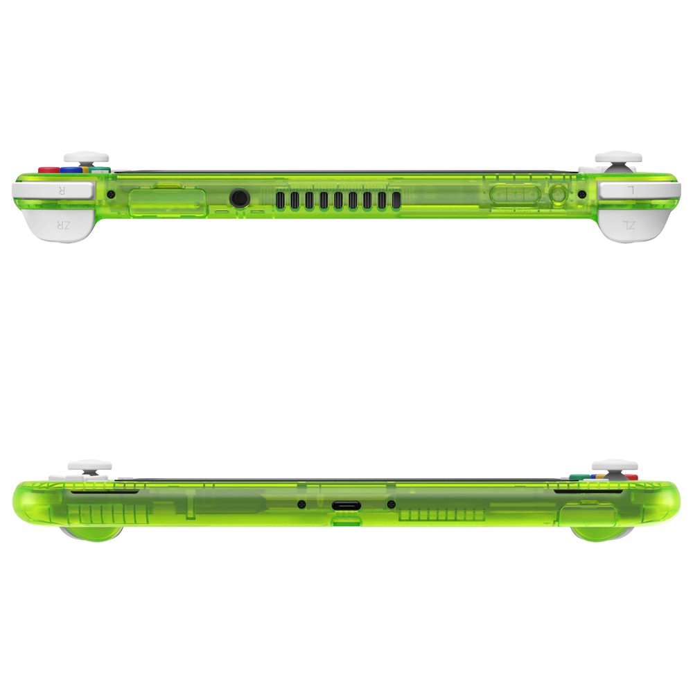 Clear Lime Green Custom Cover w/ Screen Shell Protector for Nintendo Switch Lite
