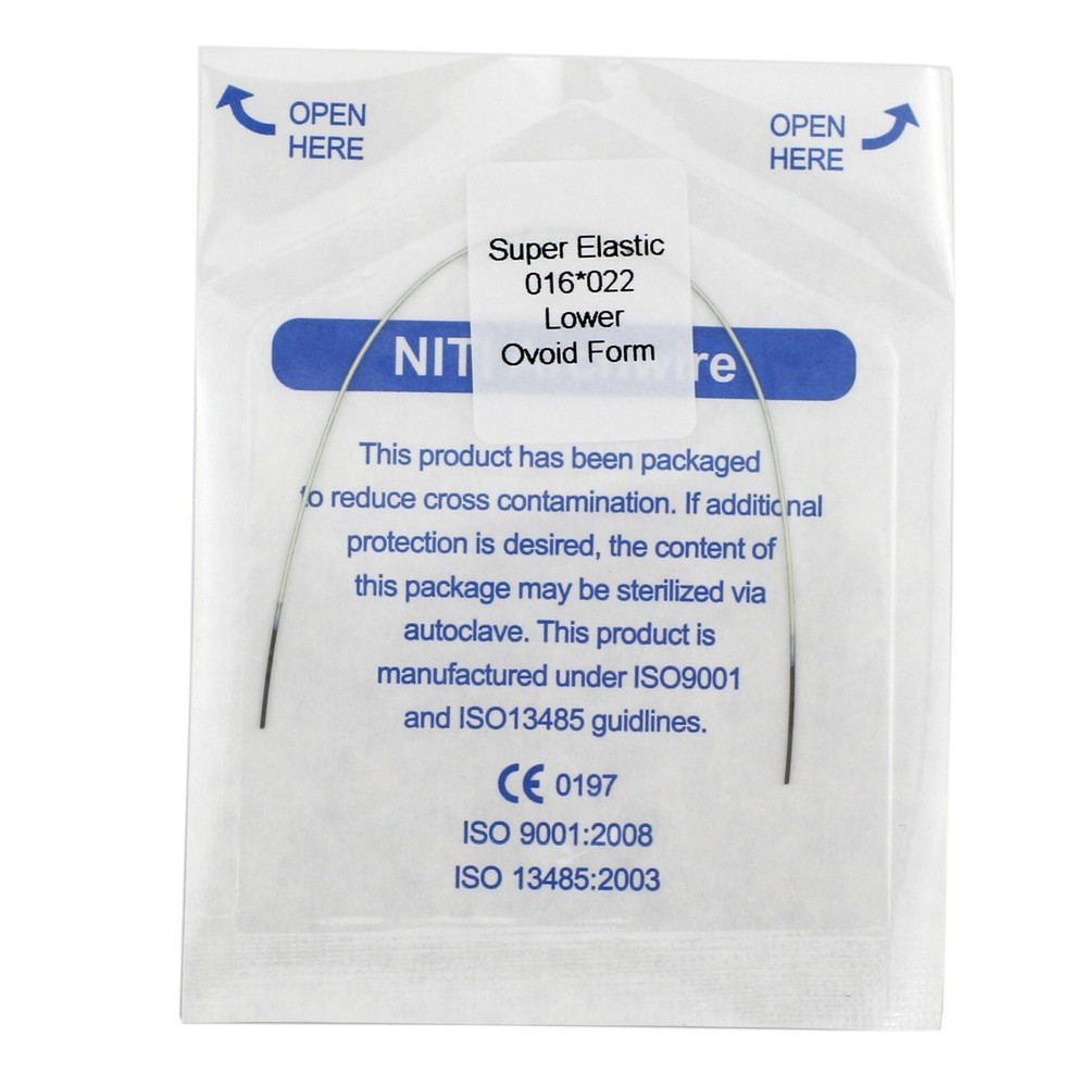 Dental Orthodontic Super Elastic Niti White ArchWire Round Rectangular Ovoid U/L