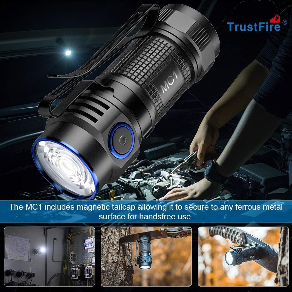 Trustfire MC1 Super Bright 1000Lumen Flashlight Waterproof Rechargeable Torch
