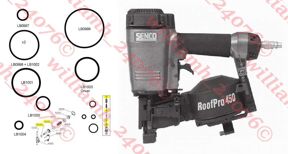 Senco RoofPro 450  O-ring rebuild kit